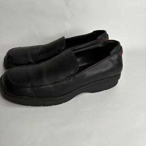 GUCCI Women's Loafers Sherry Line Leather Black EU 5